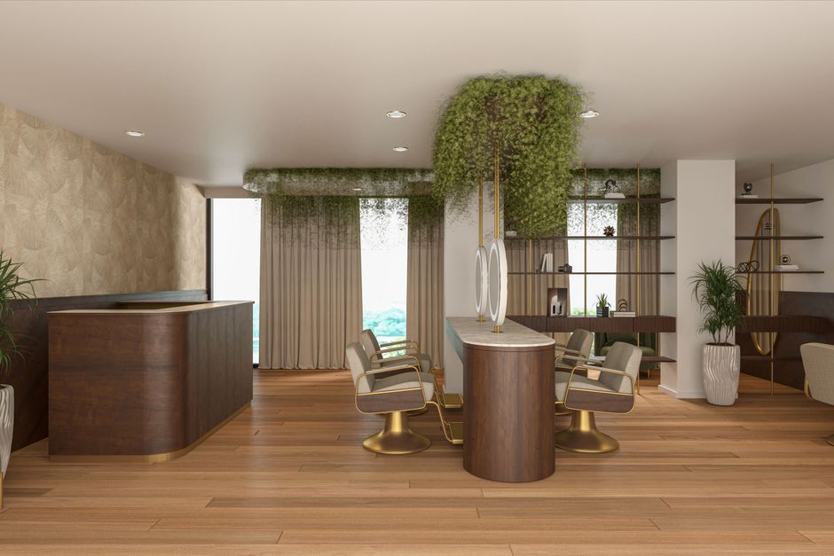 Intérieur chaleureux et moderne du salon Tacko Beauty